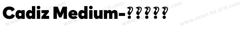 Cadiz Medium字体转换
